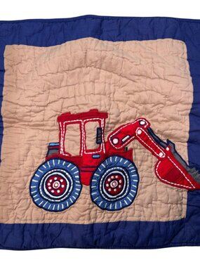 The Company Store Company Kids Set of 2 Pillow Shams Bedding Tractor Mixer Count